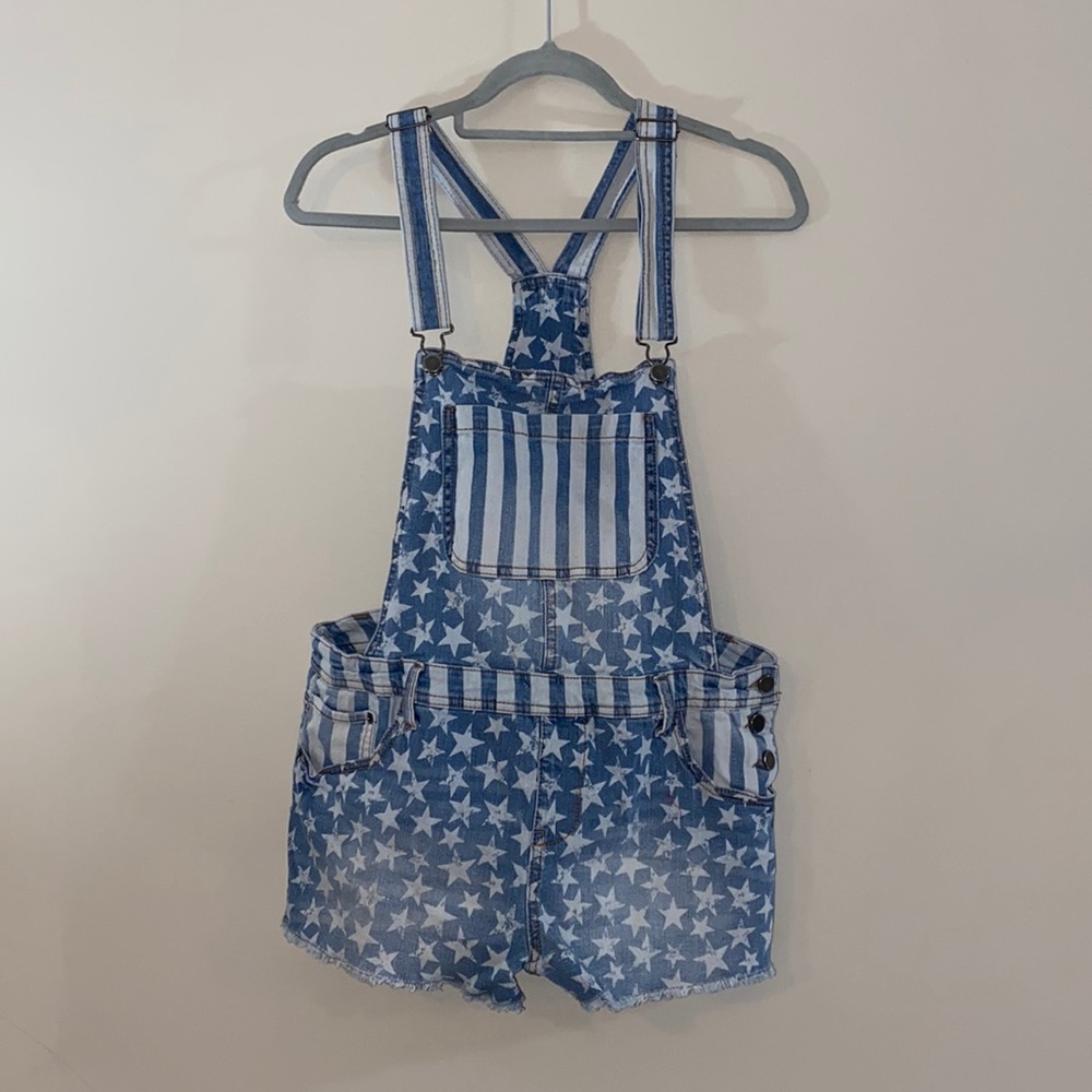 Stars and Stripes Overalls, Size girls XL